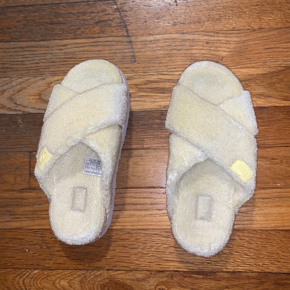 UGG Women's Fuzz Sugar Terry Cross Slide